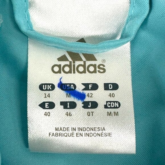 Adidas Track Jacket Turquoise with Brown Logo - Picture 6 of 8